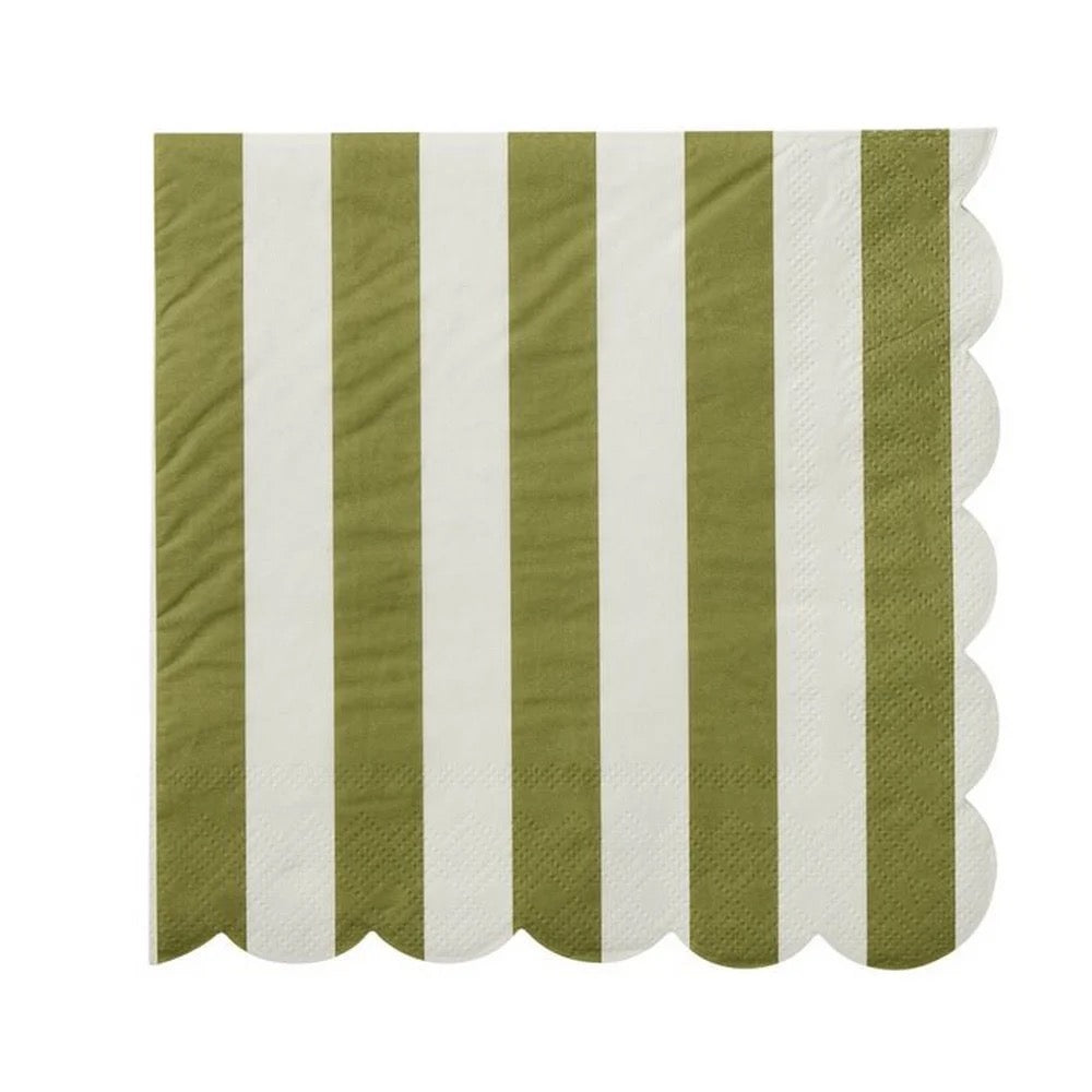 Carnival 20pk 3 Ply 33cm Napkin Olive