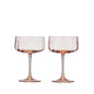 Studio Glass Coupe 11x16cm Peach Set of 2